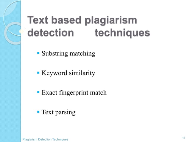 plagiarism detection tools and techniques | PPT