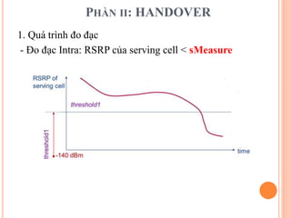 PHẦN II: HANDOVER
1. Quá trình đo đạc
- Đo đạc Intra: RSRP của serving cell < sMeasure
 