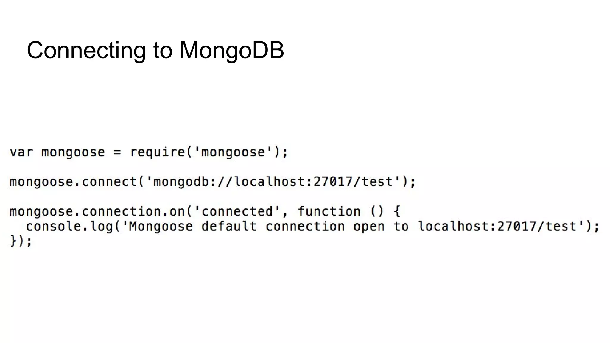 Connecting to MongoDB