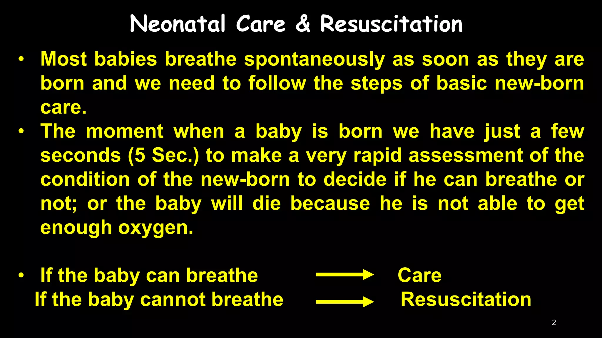 neonatal resuscitation and care | PPTX