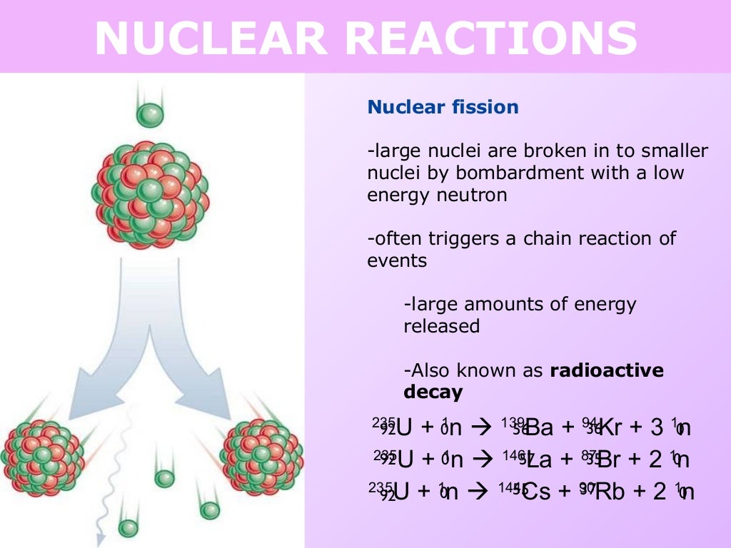 13 nuclear reactions