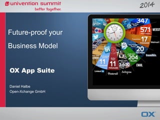 Future-proof your
Business Model
OX App Suite
Daniel Halbe
Open-Xchange GmbH

 