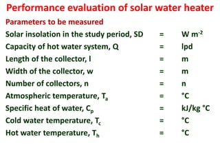 13 Performance evaluation of solar water heater.ppt