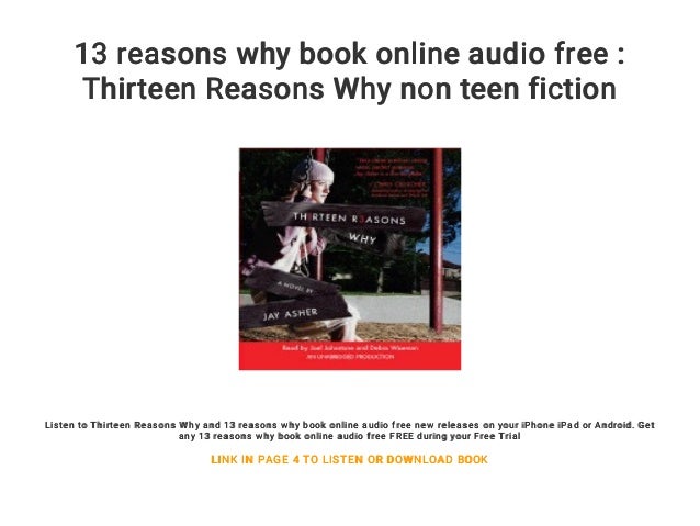 13 Reasons Why Book Online Audio Free Thirteen Reasons Why Non Teen