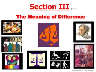 The Meaning of Difference
Section III (kony 12)
Diversity Studies. Dr. Crystal LC Huang
 
