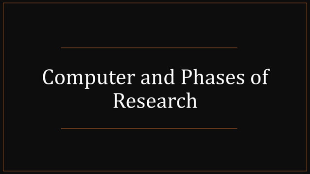 role of computer in research | PPT