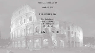 SPECIAL THANKS TO
OMKAR SIR
PRESENTED BY
04. Vaishnavi
09. Pralay
13. Narayan
42. Ishrat
THANK YOU
 