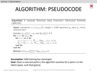 Image anomaly detection with generative adversarial networks | PPT