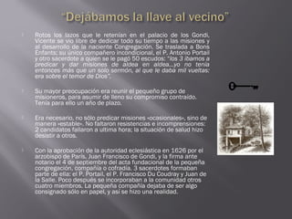 San Vicente de Paúl: nacimiento de la Congregación de la Misión | PPT