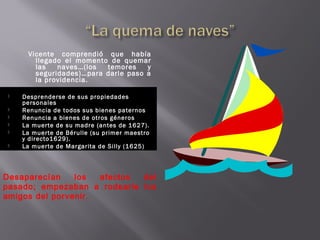 San Vicente de Paúl: nacimiento de la Congregación de la Misión | PPT