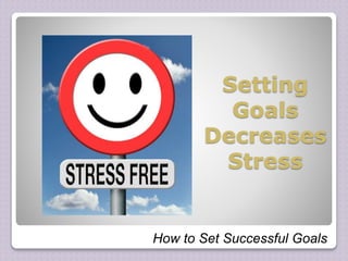 Setting
Goals
Decreases
Stress
How to Set Successful Goals
 