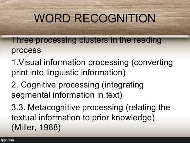 word of recognition
