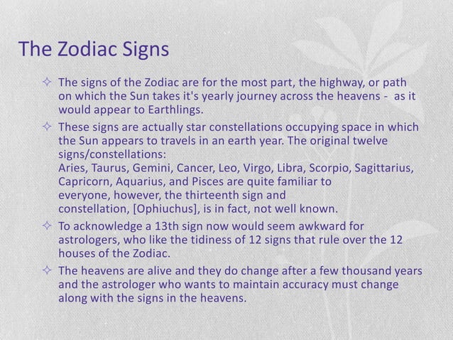 13 signs...Has Your Horoscope Changed? | PPT