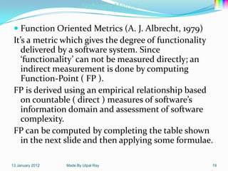 13 software metrics | PPTX