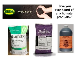 Have you
ever heard of
any humate
products?
Hydra-hume
 