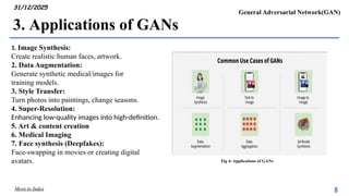 GAN (Generative Adversarial Network) in Artificial Neural Network | PPTX