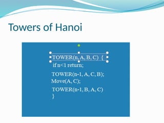 Towers of Hanoi
 
