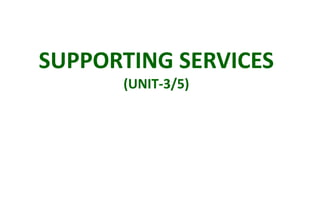 SUPPORTING SERVICES
(UNIT-3/5)
 