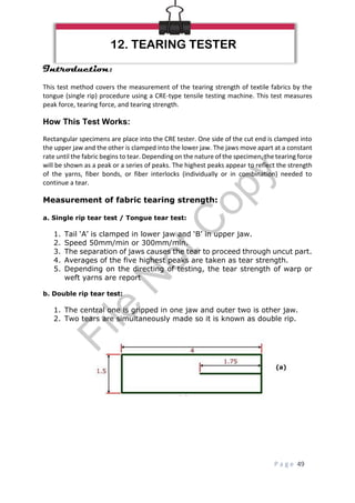 textile testing in fabric rizwan | PDF