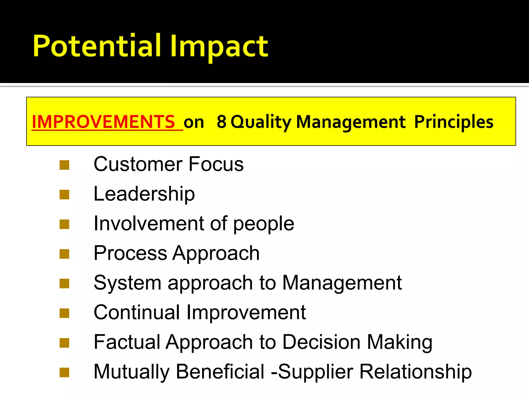 ISO 9001: Customer Focus and Continuous Improvement | PDF