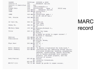 MARC
record
 