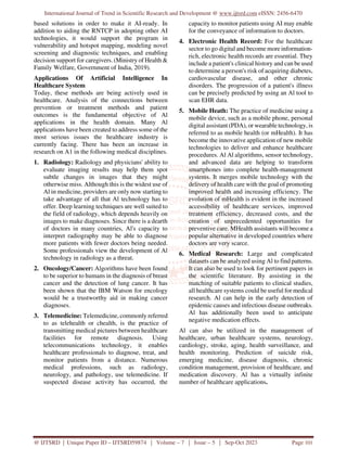 The Role of Artificial Intelligence in Revolutionizing Healthcare A ...