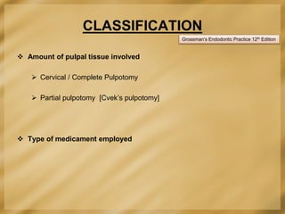 Pulpal Classification Vital Pulp Therapy | PPTX