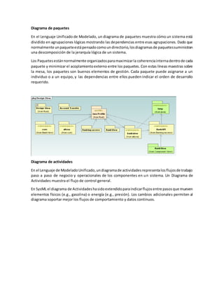 13 tipos de diagramas uml, la metodología de desarrollo ágil de software y  las actividades especificas