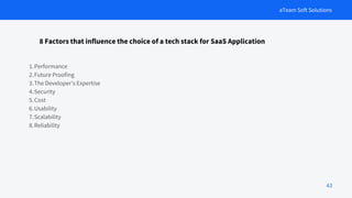 Tech Stack for your SaaS Product | PPT