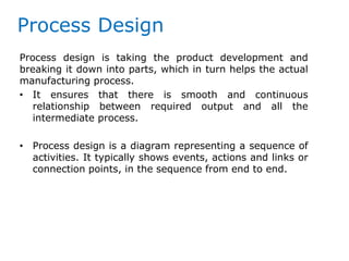 Basics of Product and Process Design Management | PDF
