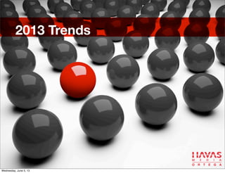 2013 Trends
Wednesday, June 5, 13
 