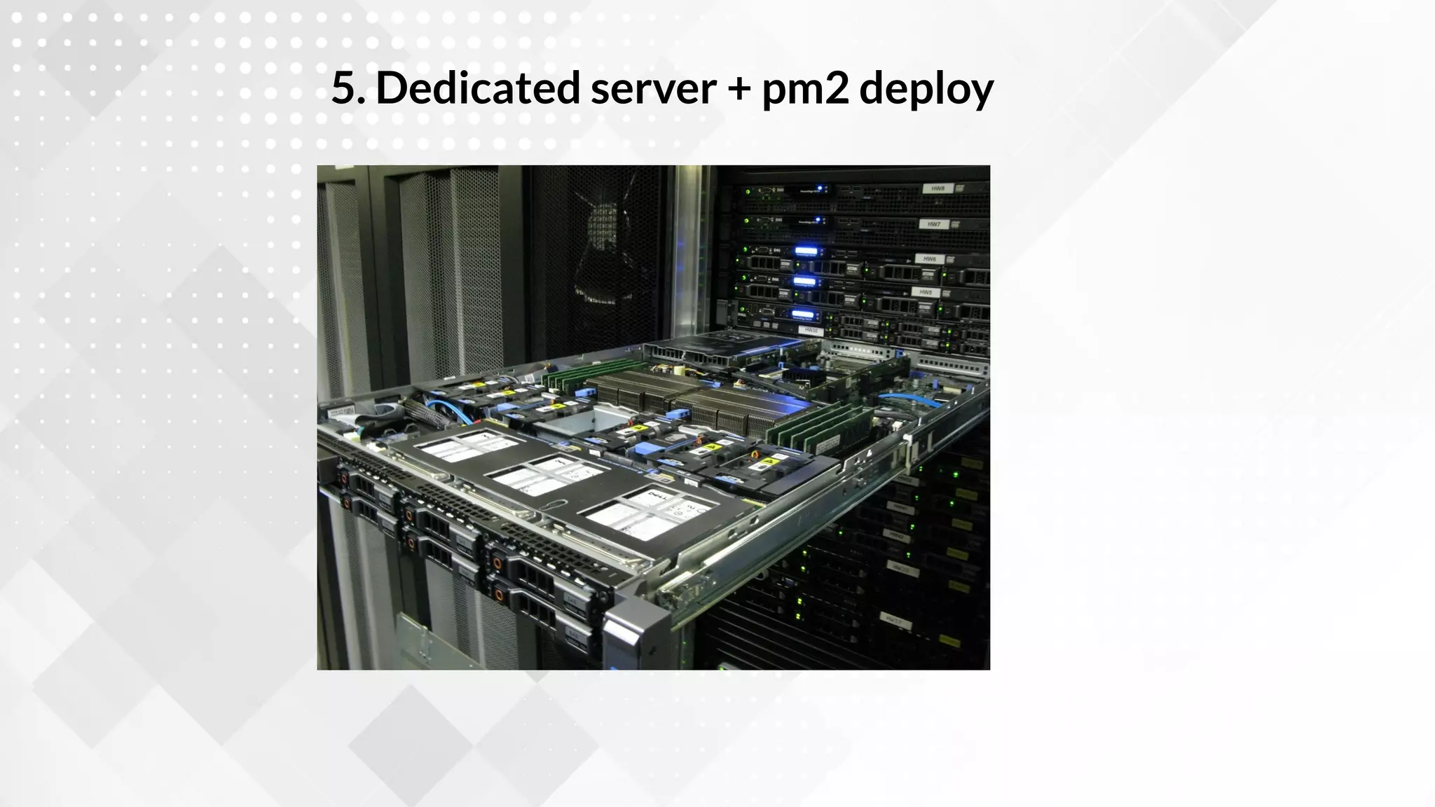 5. Dedicated server + pm2 deploy
 