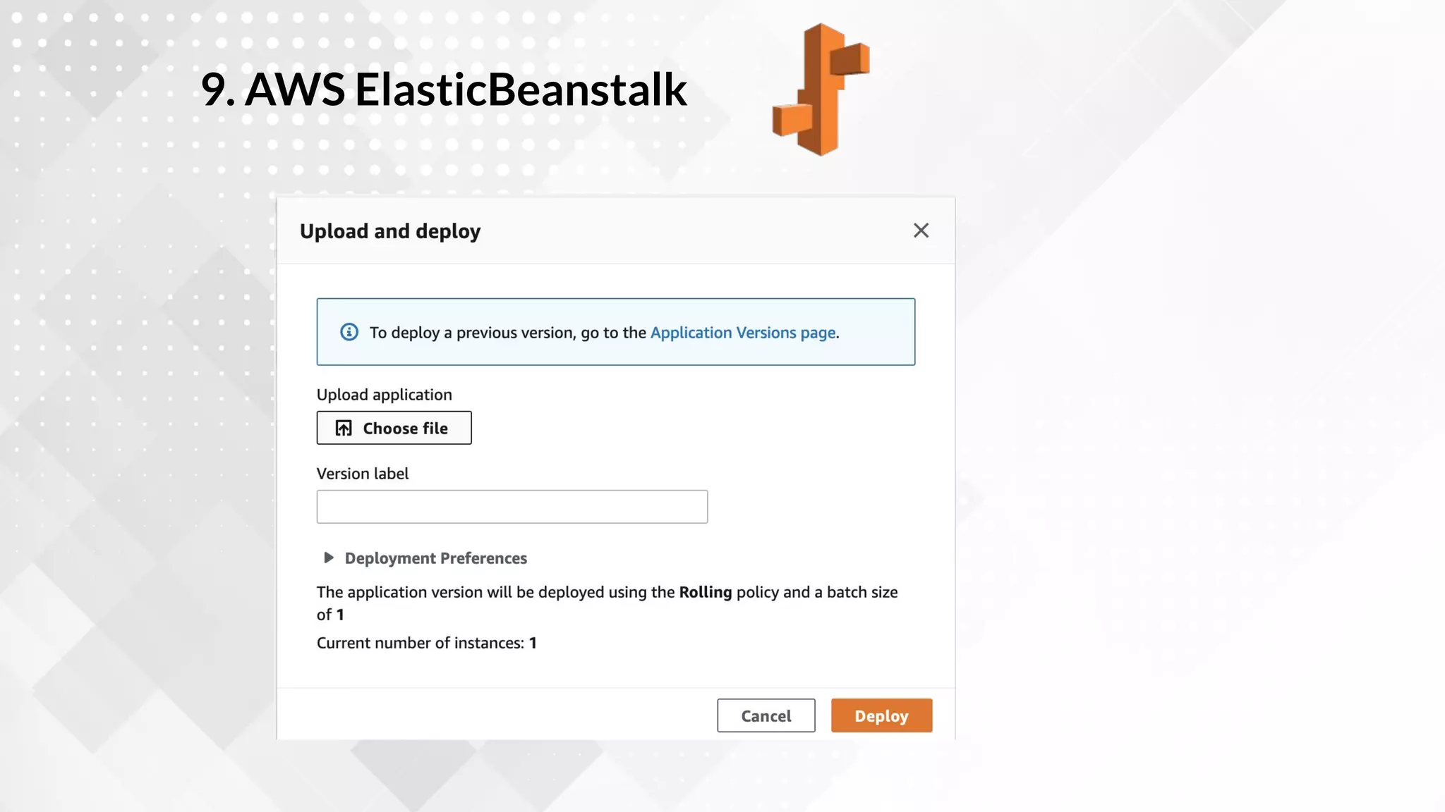 9. AWS ElasticBeanstalk
 