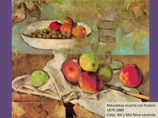 Naturaleza muerta con frutero
1879-1880
Colec. Mr y Mrs Rene Lecomte
 