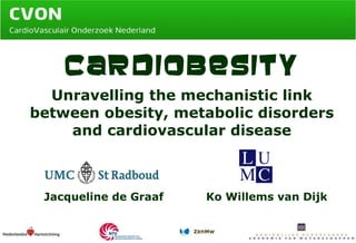 Cardiobesity Unravelling the mechanistic link between obesity, metabolic disorders and cardiovascular disease Jacqueline de Graaf  Ko Willems van Dijk 
