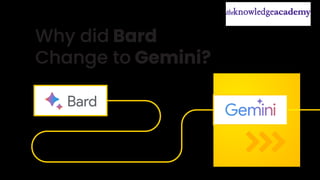 Why did Bard
Change to Gemini?
 