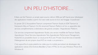 Présentation de l'Appcelerator Platform au Meetup Titanium Paris