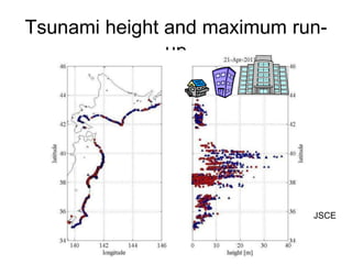 Tsunami height and maximum run-
up
JSCE
 