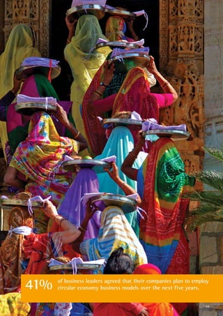 of business leaders agreed that their companies plan to employ
circular economy business models over the next five years.41%
34
 