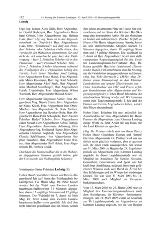 14. LTG-Sitzung am 12. April 2010