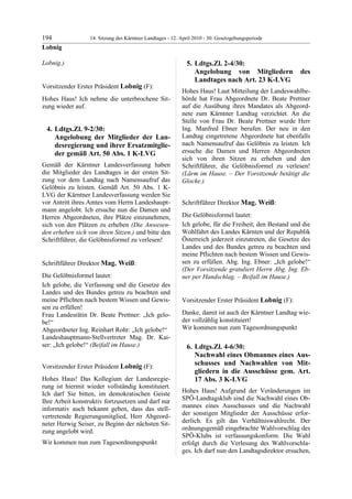 14. LTG-Sitzung am 12. April 2010