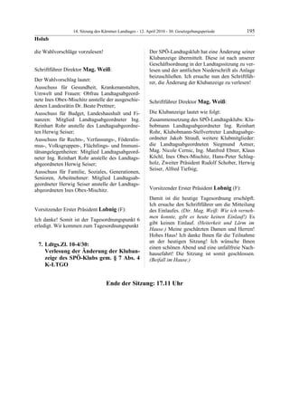 14. LTG-Sitzung am 12. April 2010