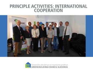 PRINCIPLE ACTIVITIES: INTERNATIONAL
COOPERATION

 