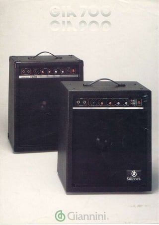 Catálogo Giannini Amplificadores 1980 (GIA 700 e 900)
