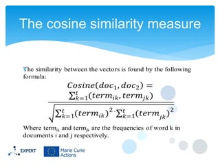 The cosine similarity measure



 