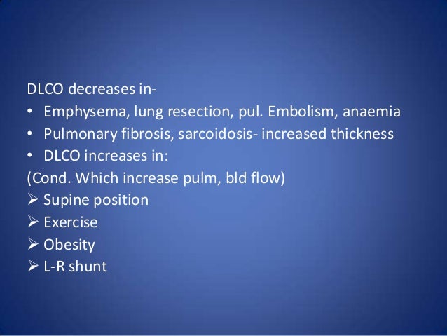 pulmonary dlco lung emphysema resection