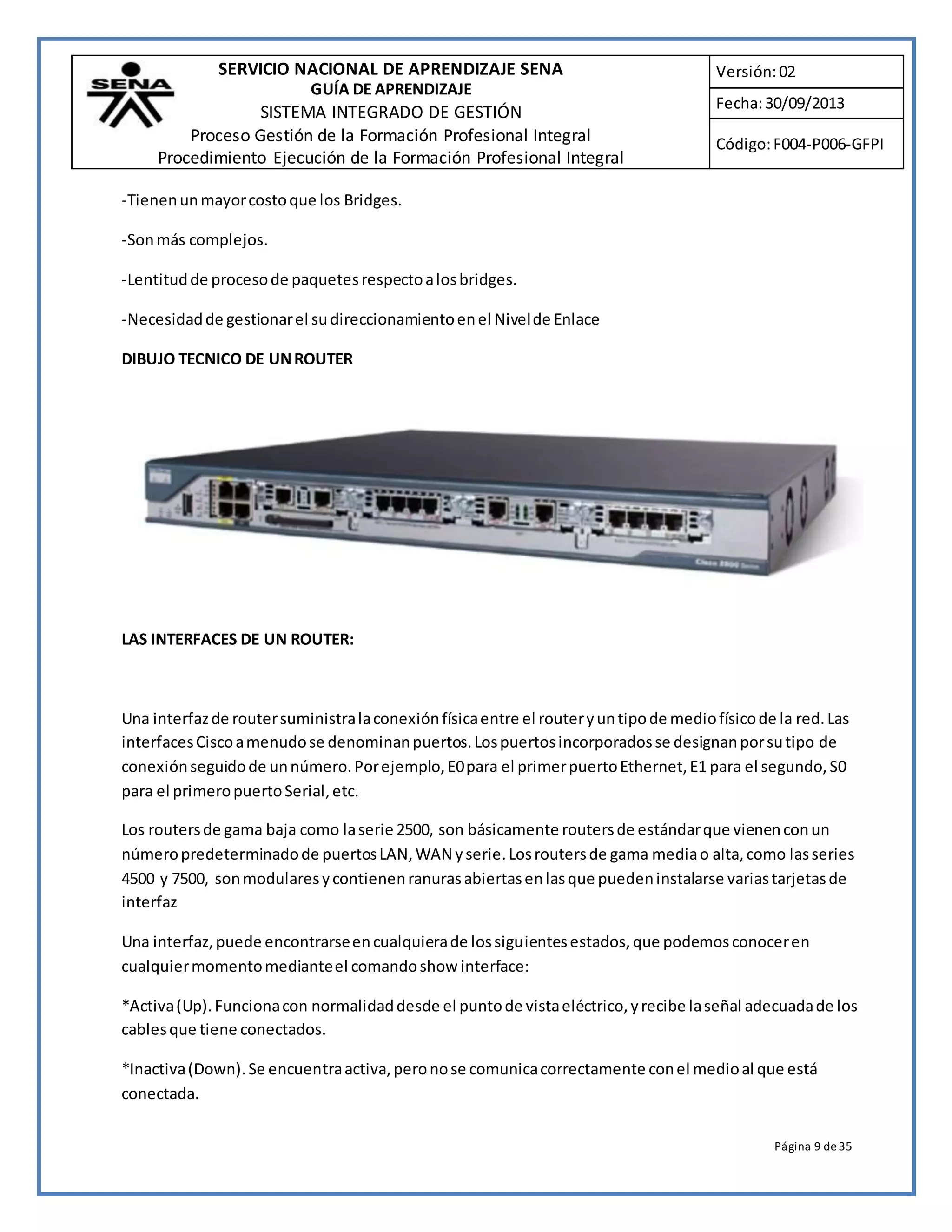 14. guia sistemas switch y router | DOCX | Computer Networking | Computing