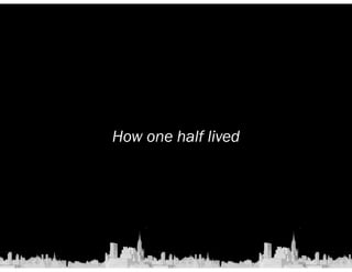 How one half lived 
 