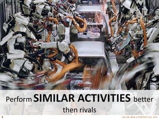PerformSIMILAR ACTIVITIES better 
then rivals 
AUC_MC_Wh 4 at is STRATEGY?_Oct., 2014 
 