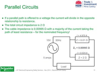 Schneider Electric – 24th Electrical Engineering Safety Seminar – Nov 2014 – Electrical Earth Safety 15 
Parallel Circuits...